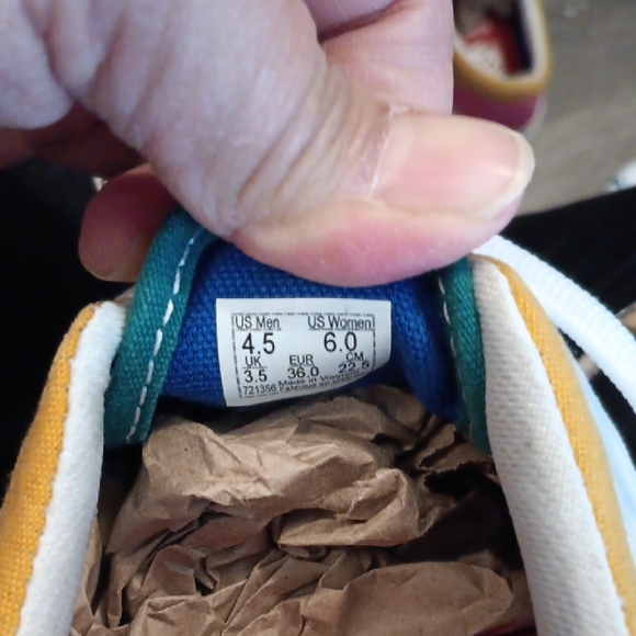 Vans Multi-Tone Blue, Mustard,Pink,Green Sneakers - Picture 9 of 9